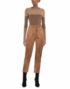 Manila Grace Womens Pants Camel