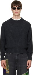 BLUEMARBLE Gray Chunky Wool Sweater