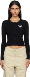 Sky High Farm Workwear Black Cropped Cardigan