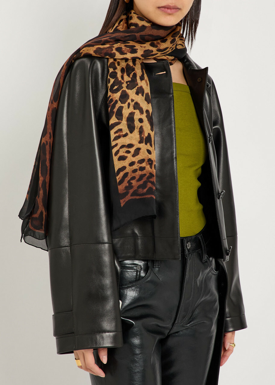 Givenchy Leopard-print Silk Scarf - One Size