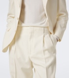 Brunello Cucinelli Pleated wool and cotton straight pants