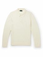 Incotex - Slim-Fit Virgin Wool and Cashmere-Blend Polo Shirt - Neutrals