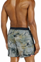 Diesel Swim shorts with distressed print and maxi logo - Swim shorts Mens in Multicolor