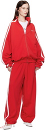VETEMENTS Red Oval Logo Gym Sweatpants