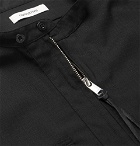 nonnative - Grandad-Collar Wool-Blend Ripstop Half-Placket Shirt - Black