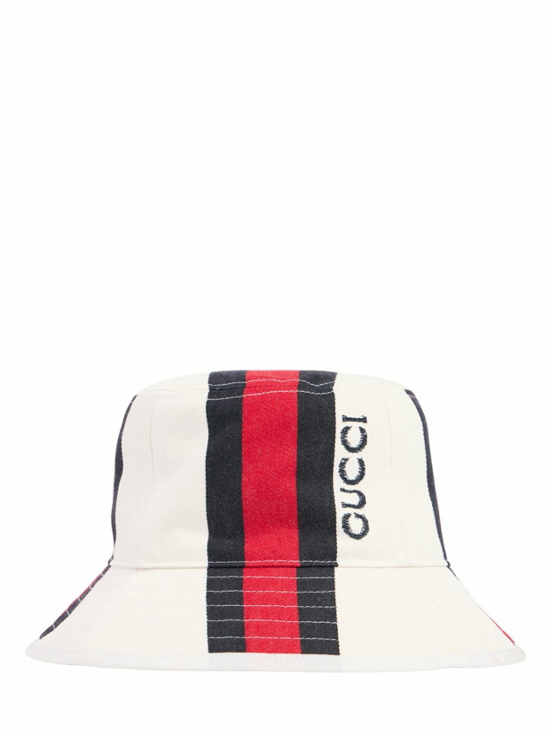 Photo: GUCCI Gucci Web Detail Cotton Bucket Hat