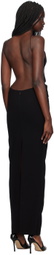 Mônot Black Triangle Top Maxi Dress