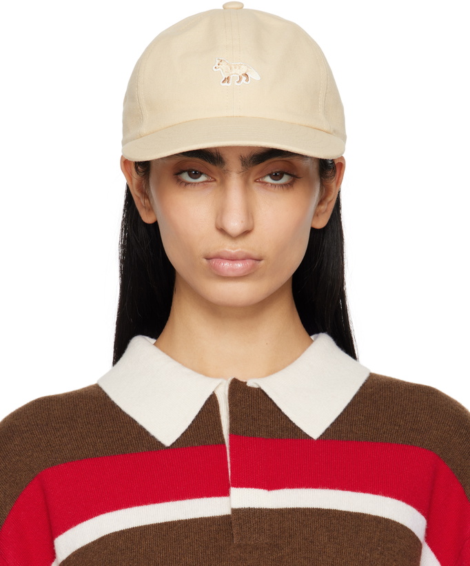 Photo: Maison Kitsuné Beige Baby Fox Cap