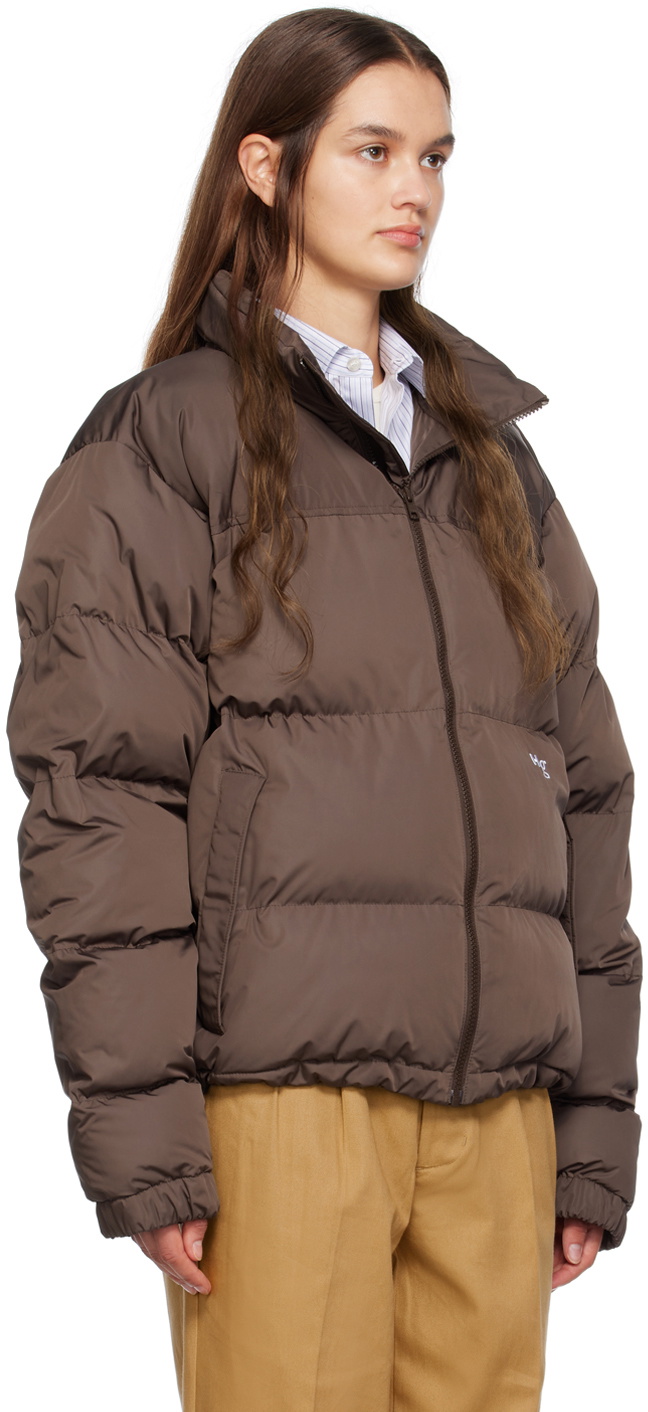 HommeGirls Brown Quilted Down Jacket Hommegirls