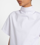 Alaïa Asymmetric cotton jersey T-shirt