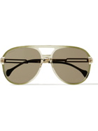 Gucci Eyewear - Aviator-Style Acetate and Gold-Tone Sunglasses