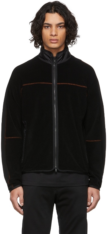 Photo: ZEGNA Black Outdoor Capsule Techmerino™ Wool Fleece Zip-Up