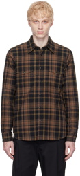 ASPESI Brown & Black Check Shirt