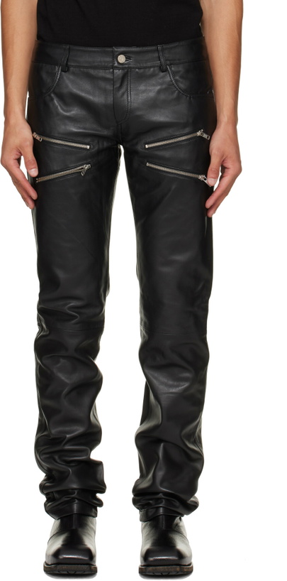 Photo: Deadwood Black Ricki Slim Leather Pants