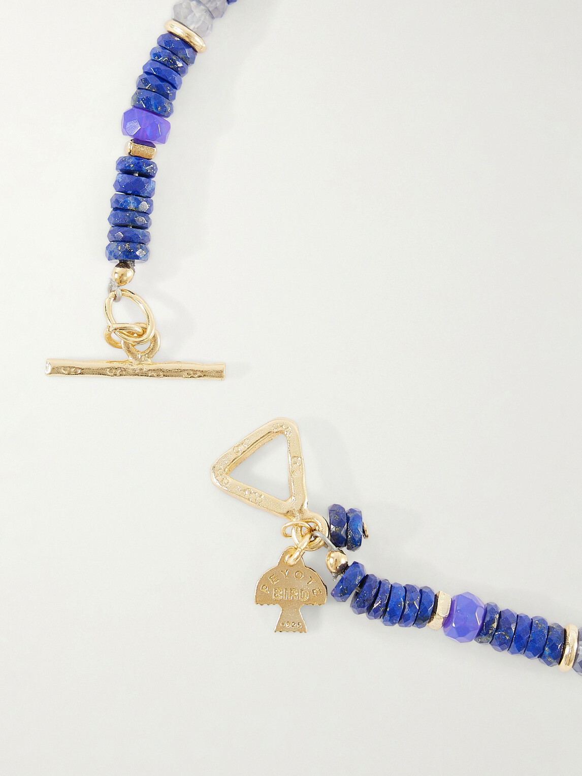 Peyote Bird - Blue Heron Gold-Plated Multi-Stone Bracelet - Blue