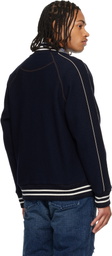 Wales Bonner Navy 'The October Varsity' Jacket