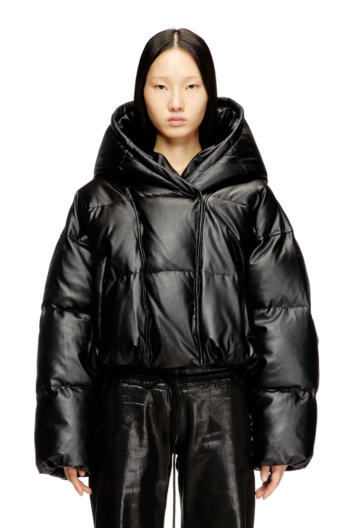 Diesel Black W-Oval Down Jacket Diesel