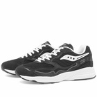 Saucony Men's 3D Grid Hurricane Sneakers in Black/White