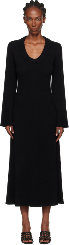 Photo: Loulou de Saison Black Ari Long Knit Maxi Dress
