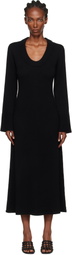 Loulou de Saison Black Ari Long Knit Maxi Dress