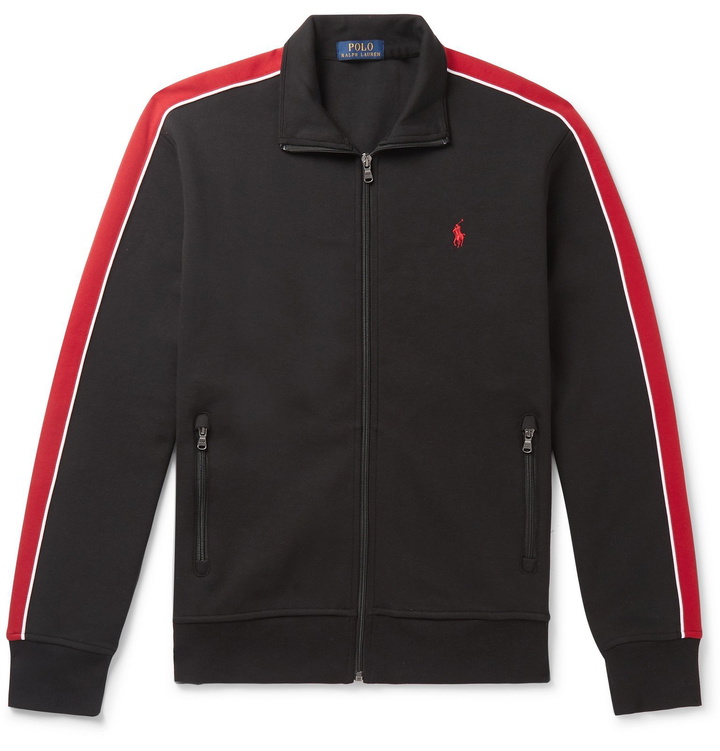 Photo: Polo Ralph Lauren - Striped Jersey Track Jacket - Black