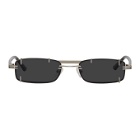Y/Project Black and Silver Linda Farrow Edition Neo Sunglasses
