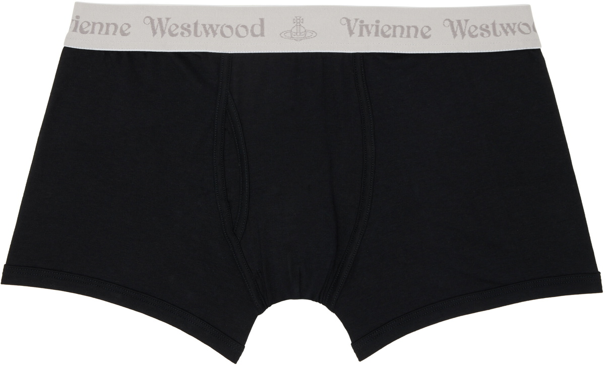 Vivienne Westwood Two-Pack Black Cotton Boxer Briefs