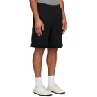 AAPE by A Bathing Ape Black Reversible Moonface Logo Sweat Shorts