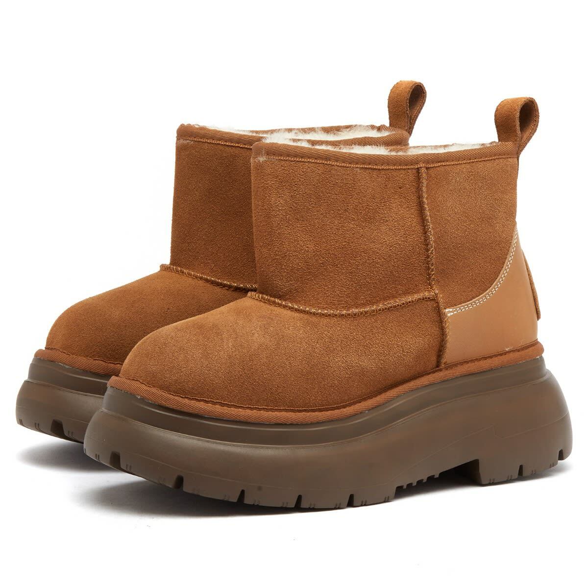 R13 Women's Chunky Shearling Boot in Light Brown
