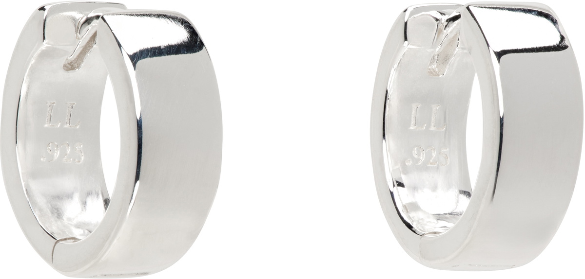 Laura Lombardi Silver Forza Hoop Earrings