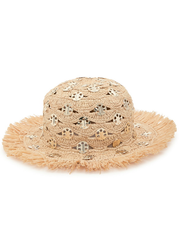 Paco Rabanne Beige Raffia Bucket Hat Paco Rabanne display picture 2
