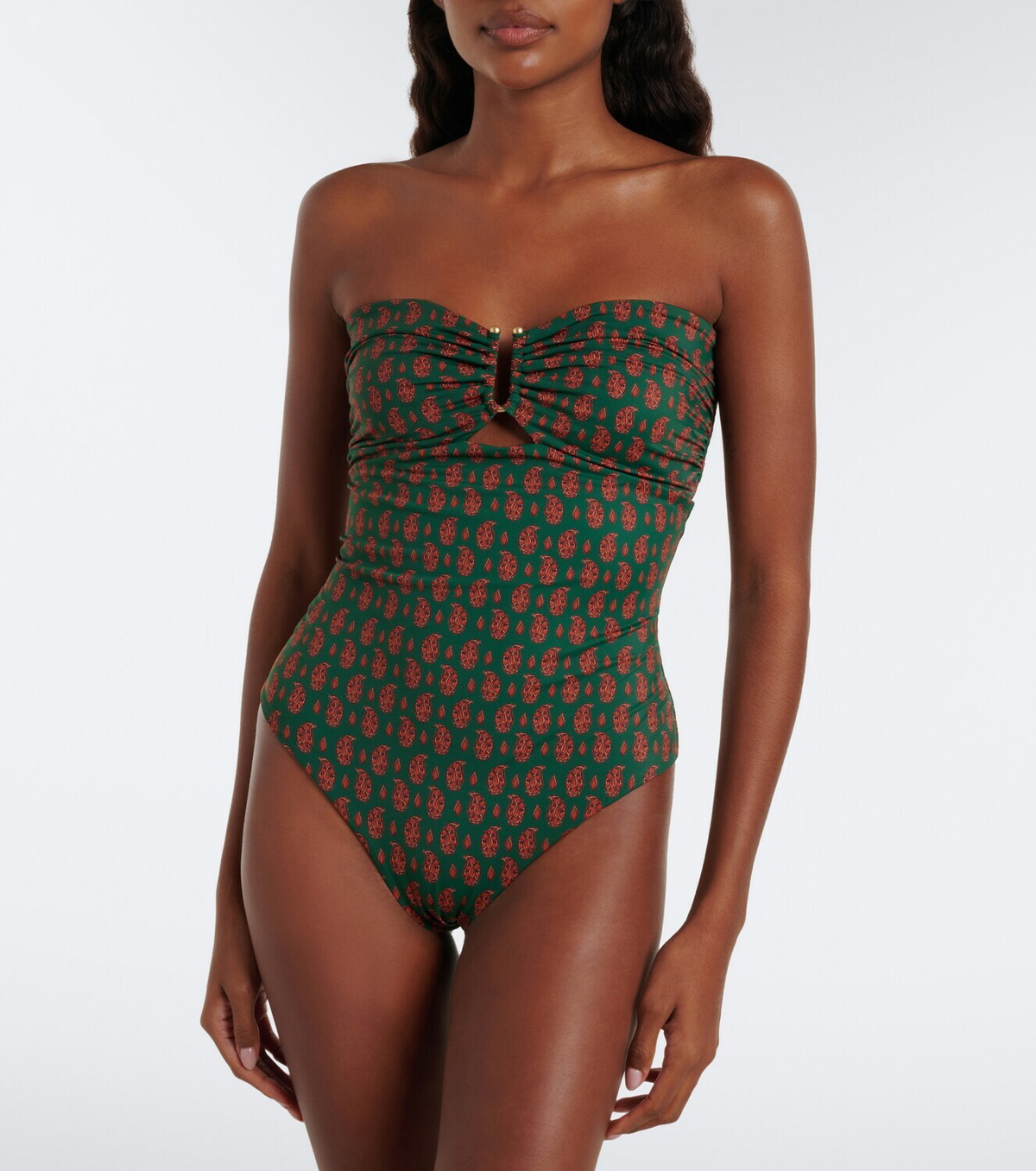 Johanna Ortiz Printed ruched swimsuit
