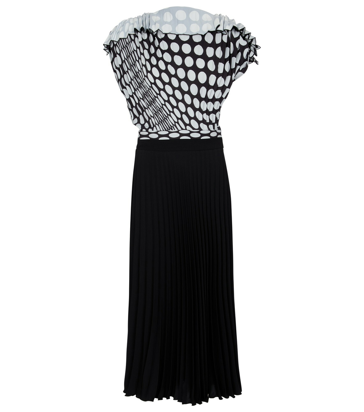 strapless open back dress Black & White Pleated Dress  All There Boutique