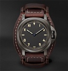 Panerai - Luminor California 8 Days DLC Hand-Wound 44mm Titanium and Leather Watch - Black