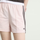 Adidas Women's Firebird Shorts in Sandy Pink/Aurora Coffee