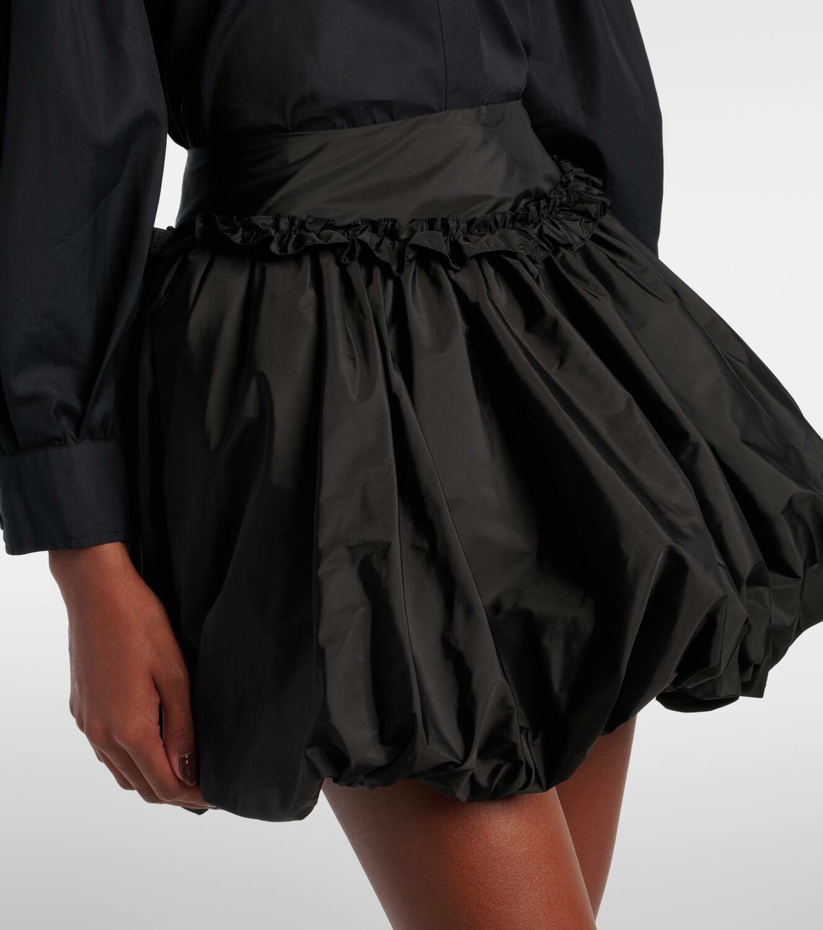 Simone Rocha Gathered taffeta miniskirt Simone Rocha