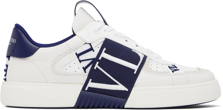 Photo: Valentino Garavani White & Navy VL7N Sneakers