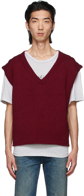 Photo: Enfants Riches Déprimés Red Wool Sweater Vest
