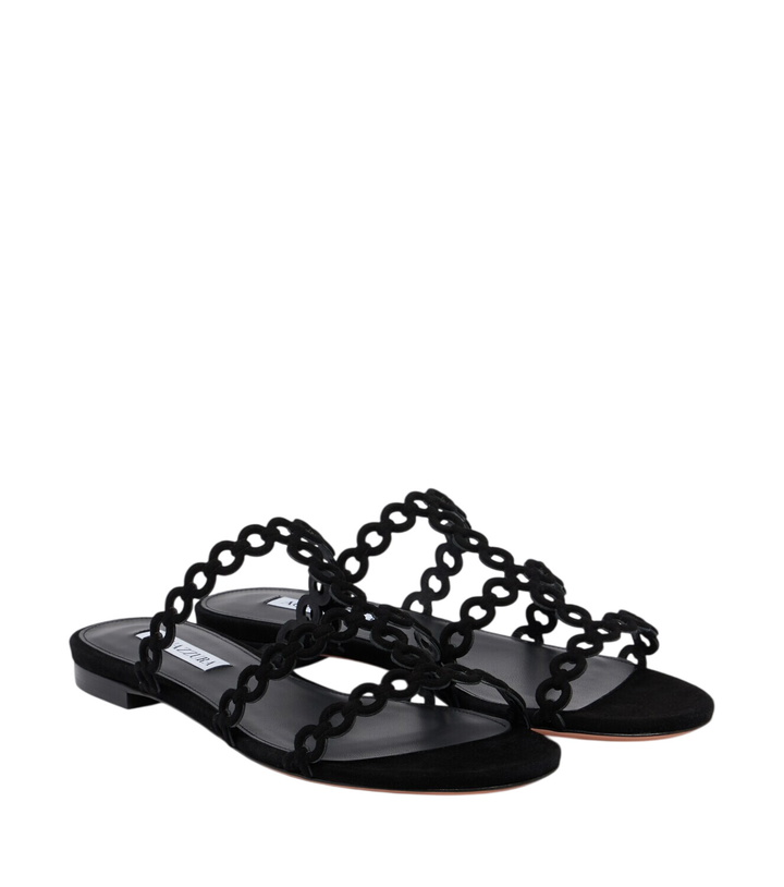 Photo: Aquazzura Infinity Chain suede sandals