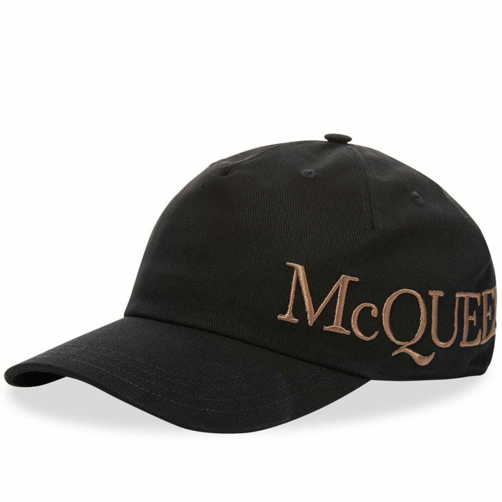 Photo: Alexander McQueen Men's Side Logo Cap in Black/Beige