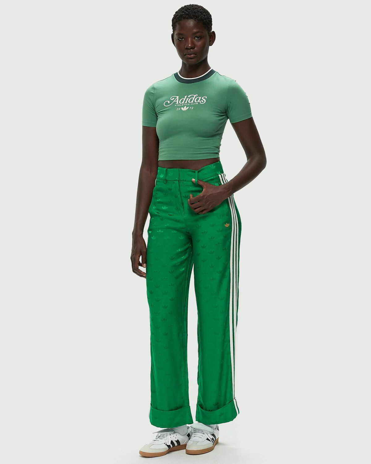 Adidas Jaquard Pant Green Track Pants adidas