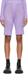 Marques Almeida SSENSE Exclusive Purple Viscose Shorts