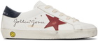 Golden Goose Kids White Super-Star Signature Vintage Leather Sneakers