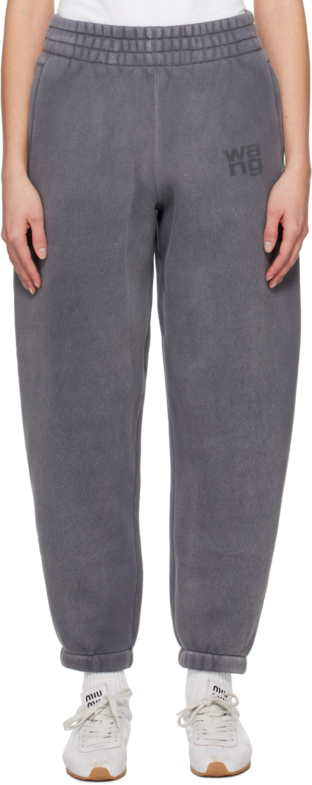 alexanderwang.t Gray Puff Logo Sweatpants