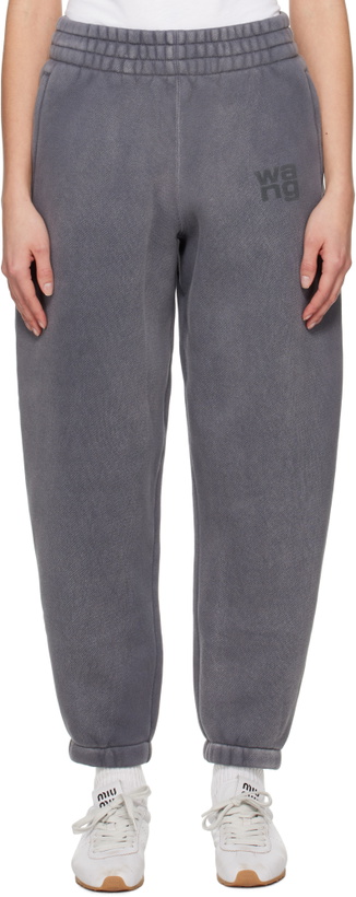 Photo: alexanderwang.t Gray Puff Logo Sweatpants