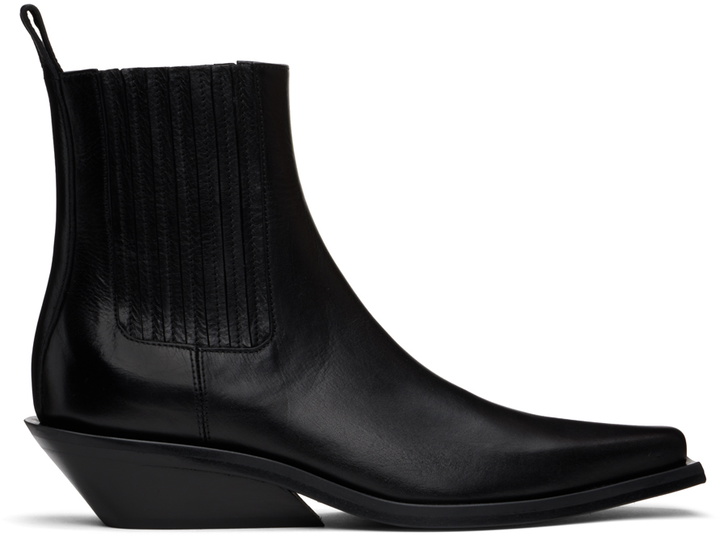 Photo: Ann Demeulemeester Black Harper Pointy Medium Heel Chelsea Boots