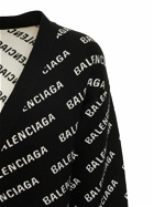 BALENCIAGA - Logo Wool Blend Knit Cardigan