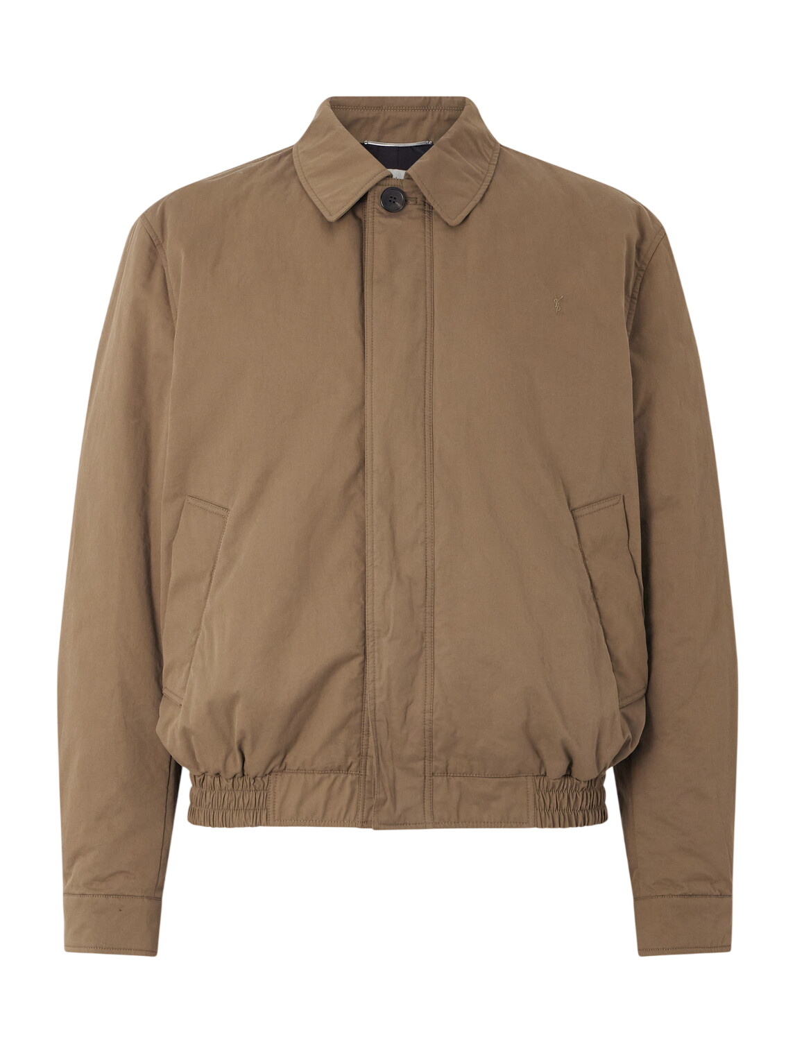 SAINT LAURENT - Corduroy-Trimmed Cotton-Canvas Jacket - Black