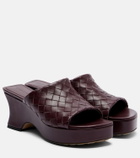 Bottega Veneta Rosita Intrecciato leather wedge mules
