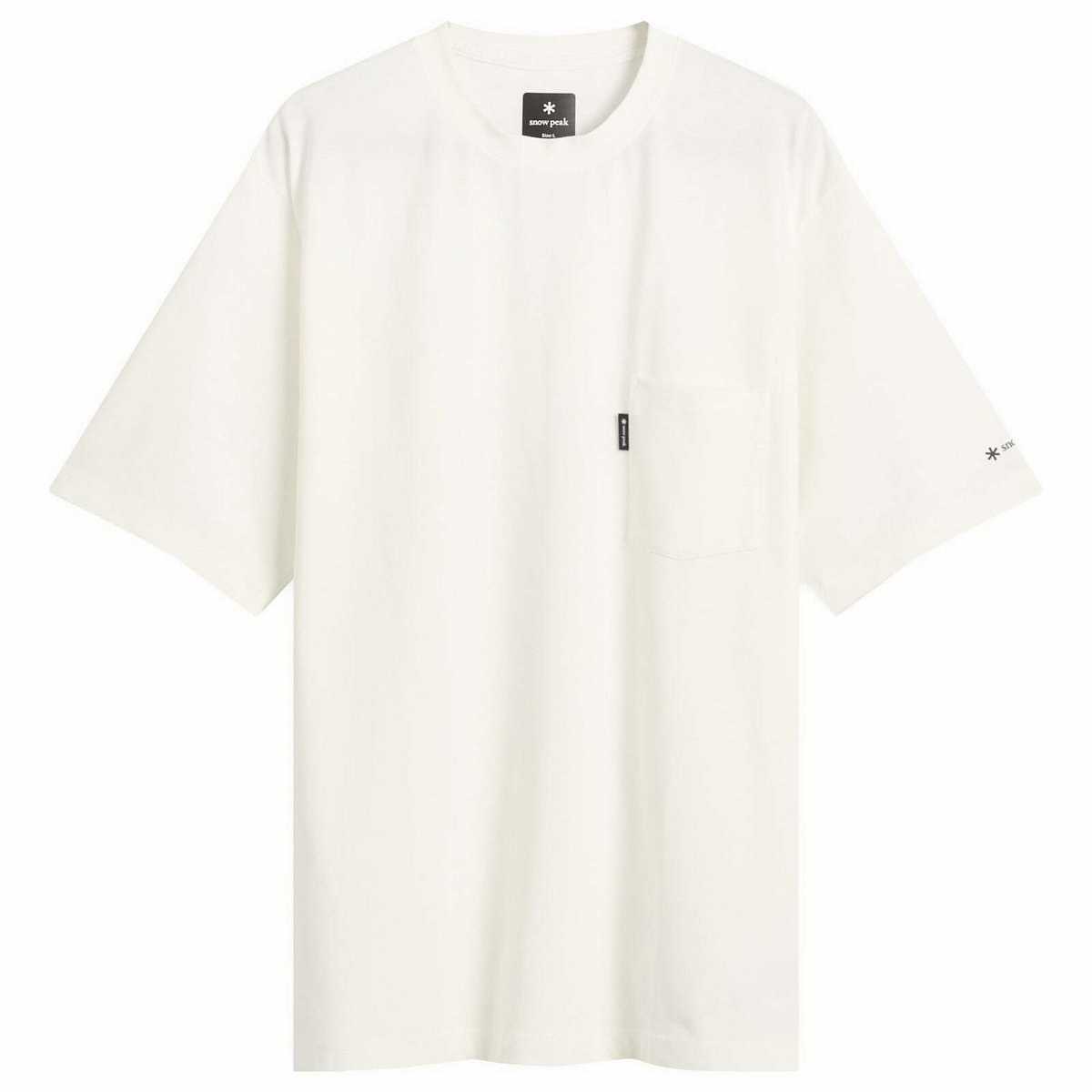 Snow Peak Men's Pocket T-Shirt in Off White